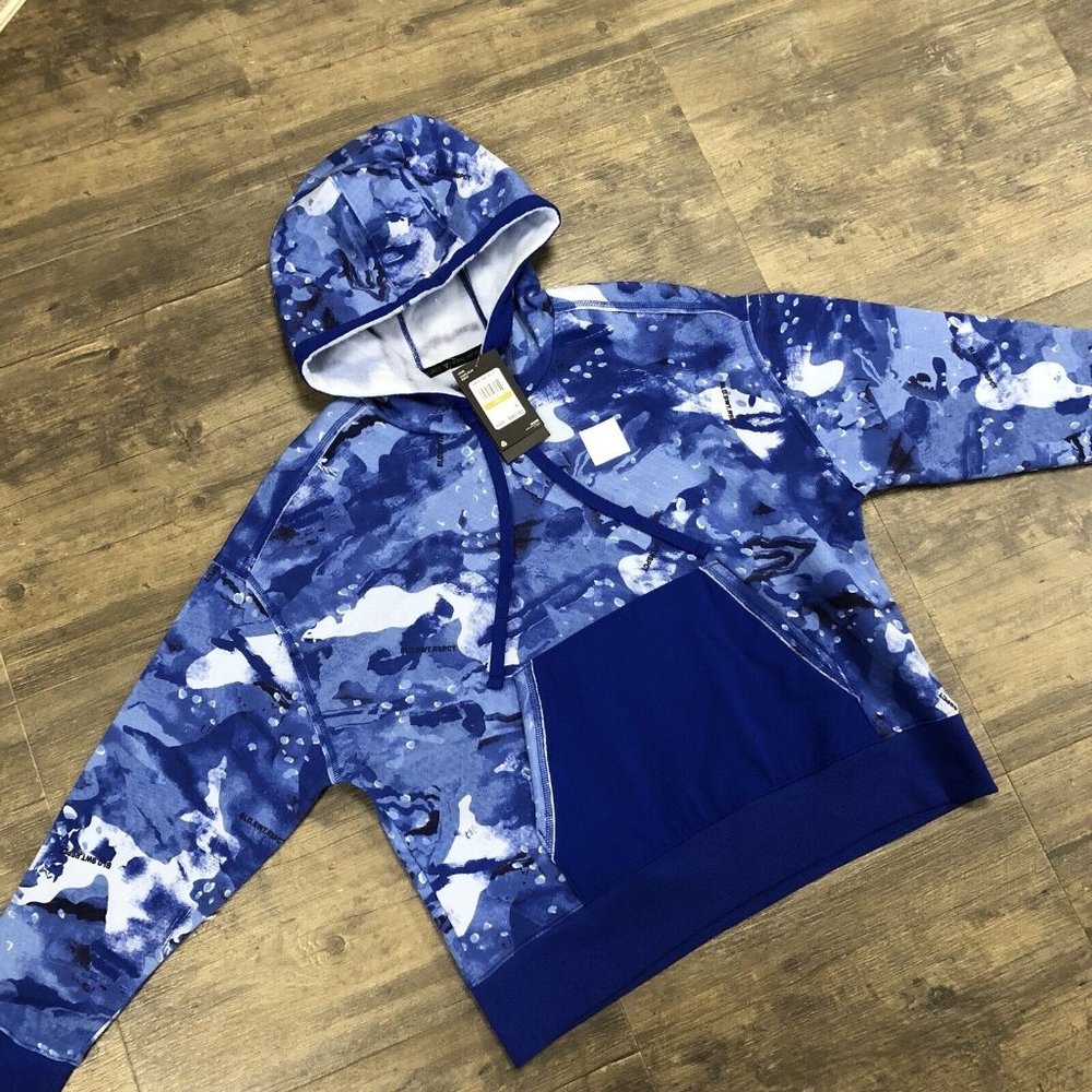 NWT's Under Armour Project Rock Hoodie Blue Women's Size Small $80‎ 1370242-400
